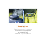 Boss Grill The Egg - 18 Inch Ceramic Kamado Style Charcoal Egg BBQ Grill