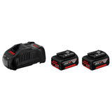 Bosch Starter Set GBA 18V with 2X GBA 18V 5.0 Ah Battery and Charger GAL1880 CV - 1600A00B8J